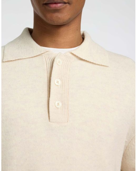 Polo en maille - aigrette SELECTED pour homme en coloris Natural