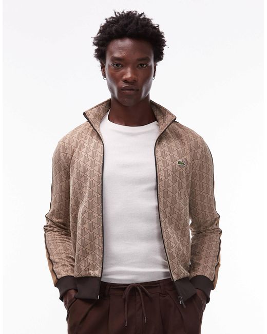 Lacoste – trainingsjacke in Natural für Herren