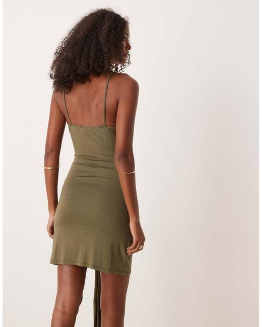 ASOS Natural Twist Detail Cami Mini Dress