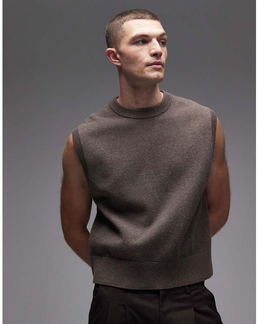 Weekday Gebreid Hemdje in het Brown voor heren