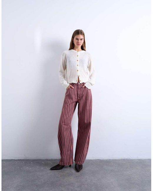 TOPSHOP White Barrel Jean