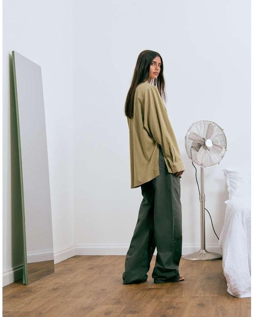 Lioness Multicolor Notting Hill Oversized Shoulder Pad Detail Multiway Button Front Shirt