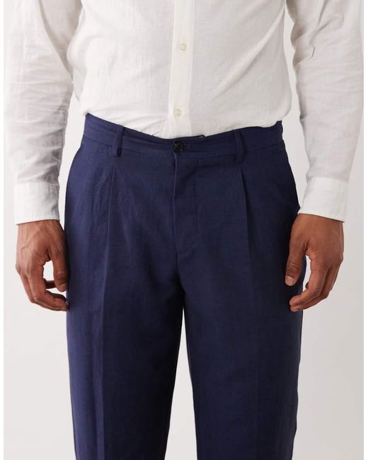 Barbour Blue Willowtree Co-ord Linen Blend Trouser for men