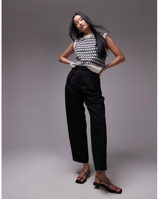 ARKET Gray Structured Straight Leg Trousers With Pressed Crease