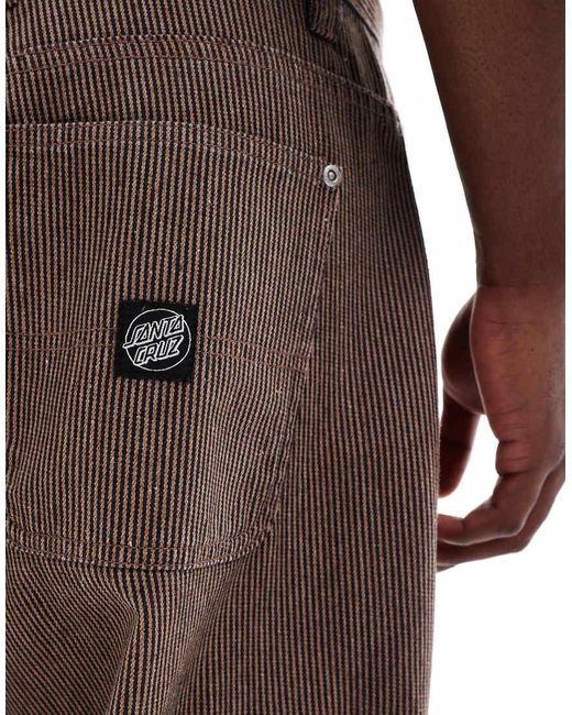 Santa Cruz Brown Co-Ord Baggy Fit Trousers for men