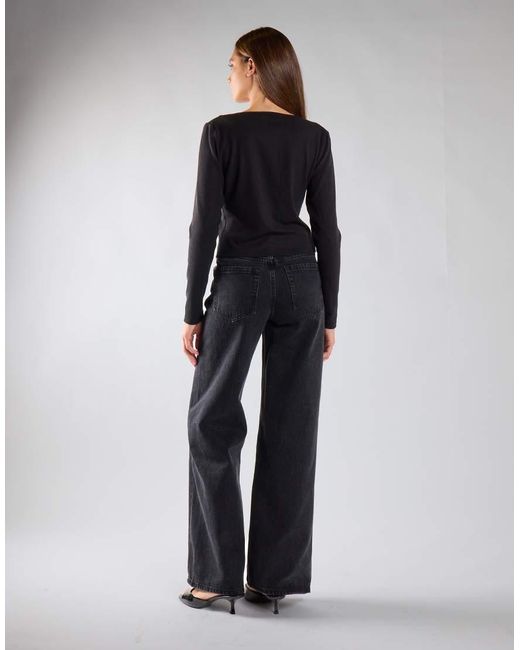 Glamorous Blue High-Waisted Wide-Leg Jeans