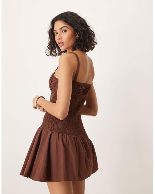 ASOS Brown – mini-trägerkleid