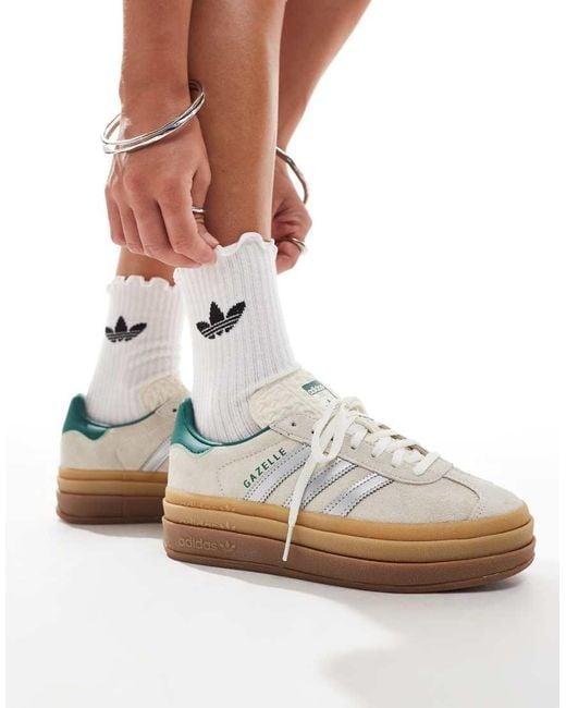 adidas Originals Gazelle Bold Trainers in White Lyst UK