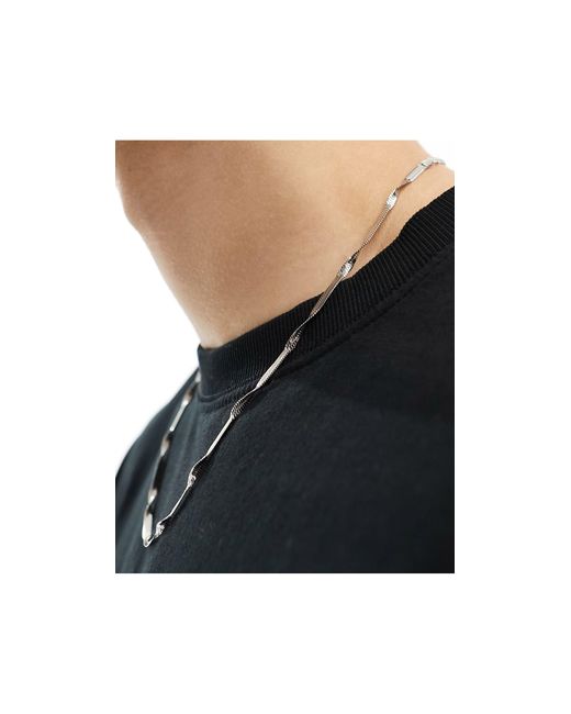 ASOS Black Waterproof Stainless Chain Necklace for men