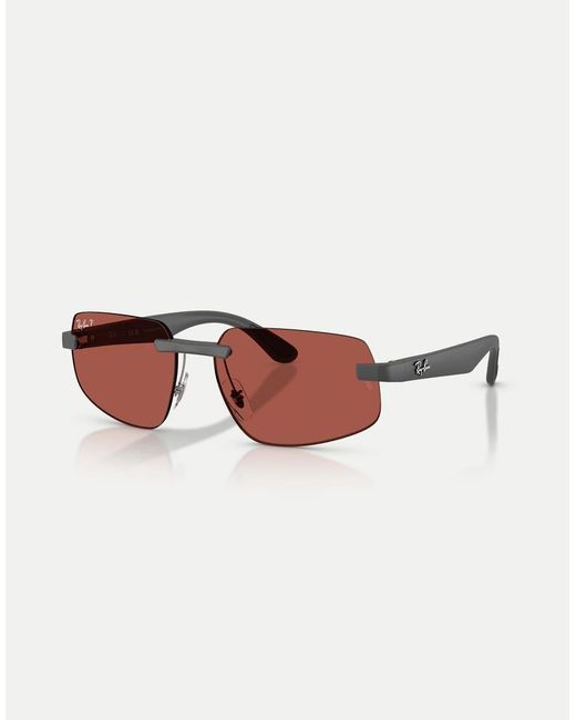 Ray-Ban Brown Rb4475 Polarized Ultra Lenses Irregular Polarised Sunglasses With Lens