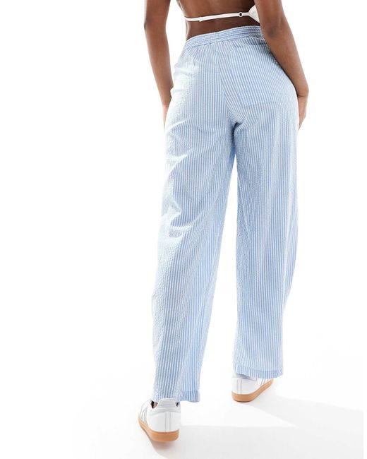 JJXX Blue Seersucker Trousers