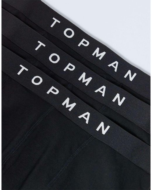 Topman Black 3 Pack Trunk for men