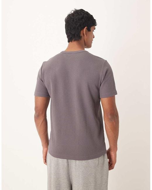 Adidas Originals Purple Essential Waffle T-shirt for men