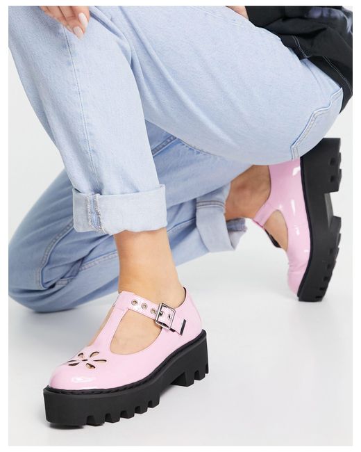 LAMODA Open Schoenen Met Dikke Zool En Gesp in het Roze | Lyst NL