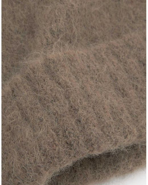 Pull&Bear Brown – kurze strickmütze