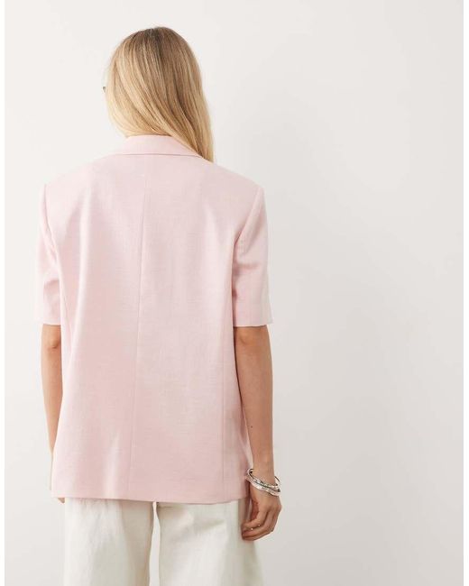 ASOS Pink Shortsleeve Blazer