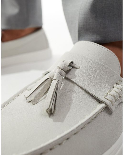 ASOS White Tassel Loafers for men