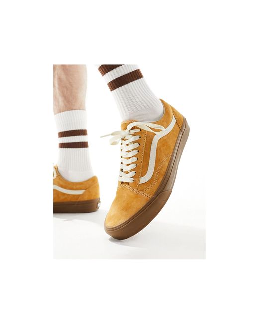 Vans – old skool – sneaker aus wildleder in White für Herren