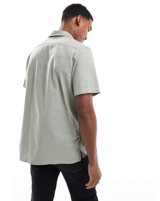 Paul Smith Overhemd Met Korte Mouwen En Schaduwprint in het Green voor heren