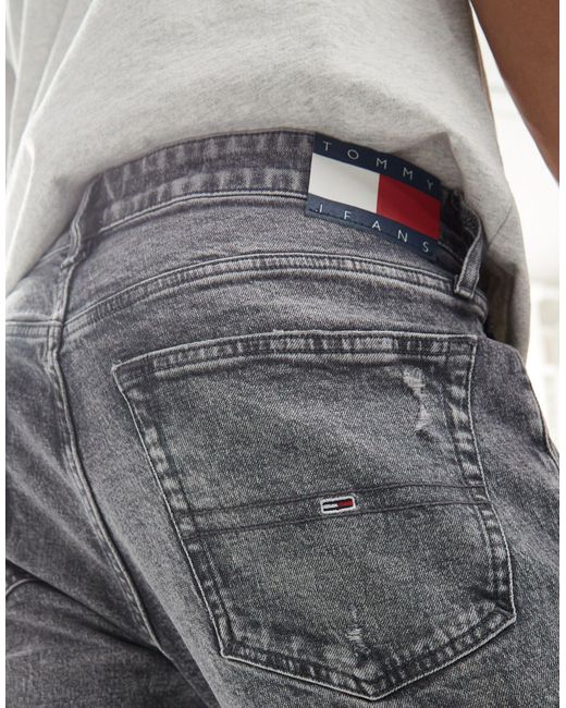 Tommy Hilfiger Gray Austin Slim Tapered Jeans for men
