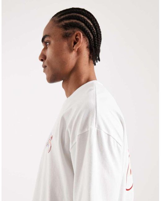 ASOS White Boxy Oversized T-shirt With Sushi Graphic for men