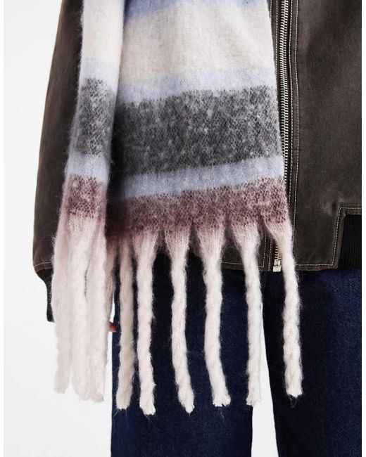 Sciarpa Ampia A Righe di New Look in Gray