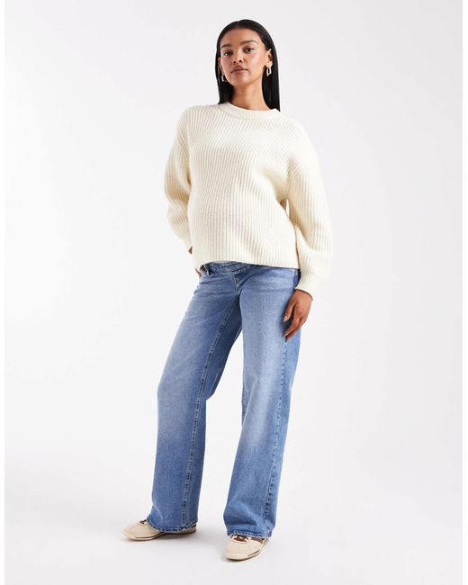 Jean ample à taille haute - moyen ONLY en coloris Blue