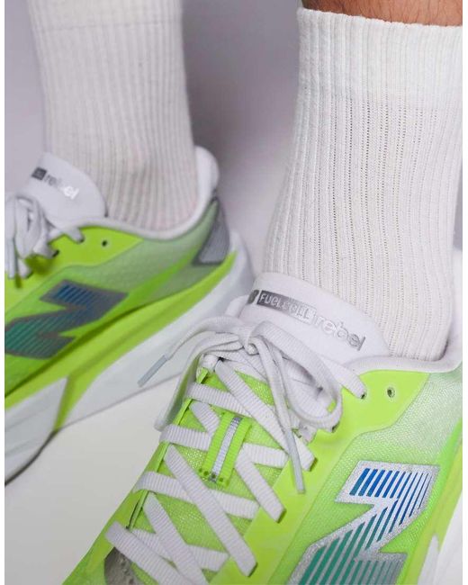 New Balance Yellow Fuelcell Rebel V5 Mens Running Trainers for men