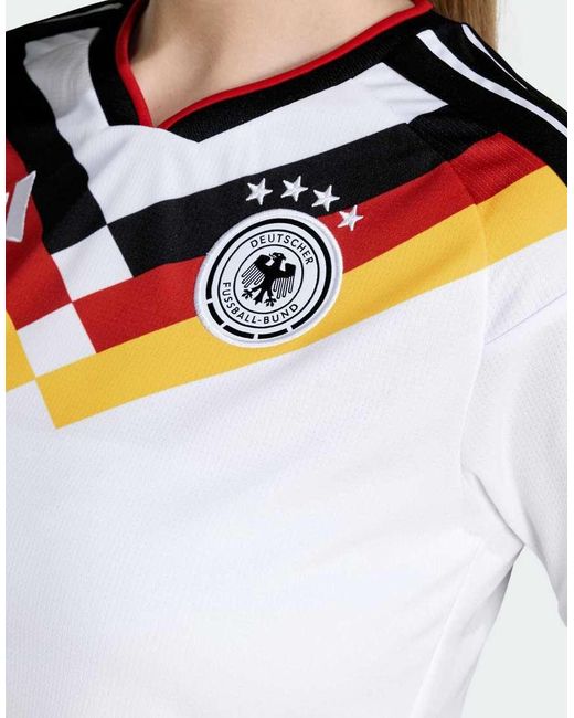 Adidas Originals White Germany 26 Home Cropped Jersey