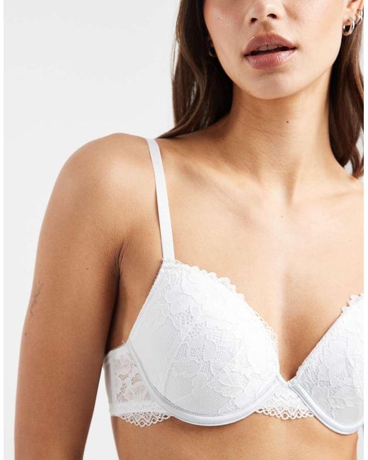 New Look White Lace T-Shirt Bra