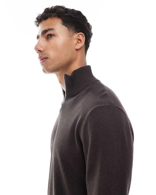 Maglione Con Zip Corta di JJ Rebel in Gray da Uomo