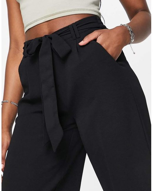 ONLY Black Tie Waist Culottes