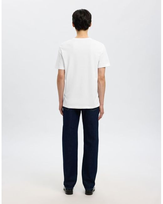 SELECTED White T-Shirt for men