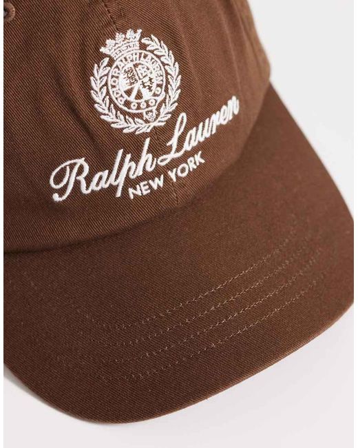 Polo Ralph Lauren Brown Icon Logo Baseball Cap for men