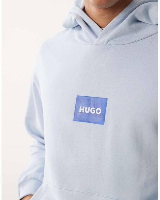 HUGO Blue Chest Label Hoodie for men