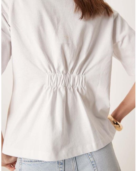 Camiseta Blanca Con Espalda Entallada De ASOS de color White