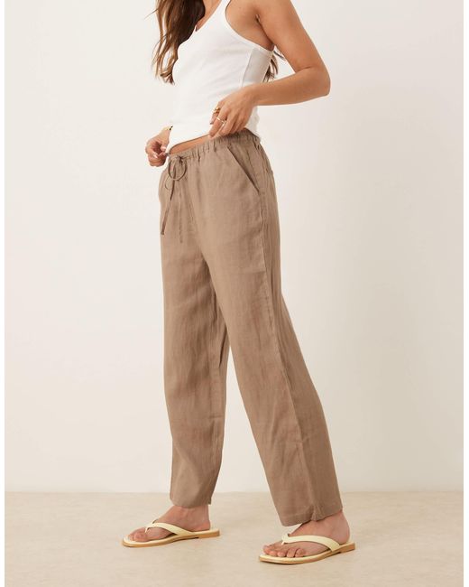 Mango Brown – hose aus leinen