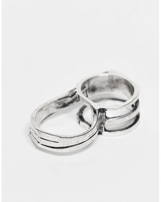 Reclaimed (vintage) Gray – doppelter unisex-ring
