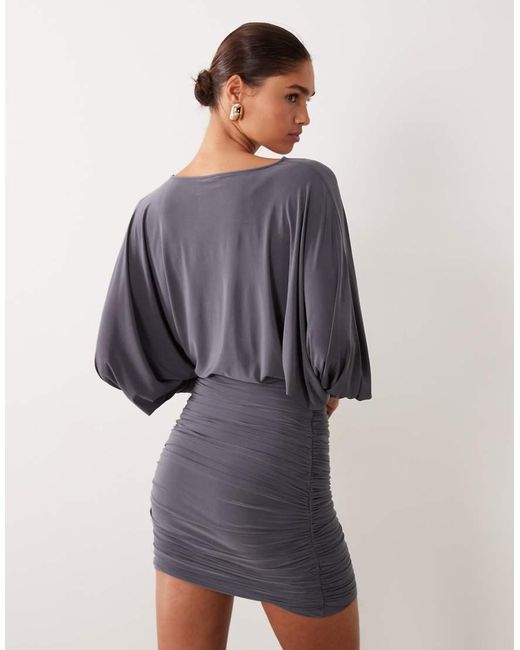 ASOS Blue Slouchy Blouson Mini Dress