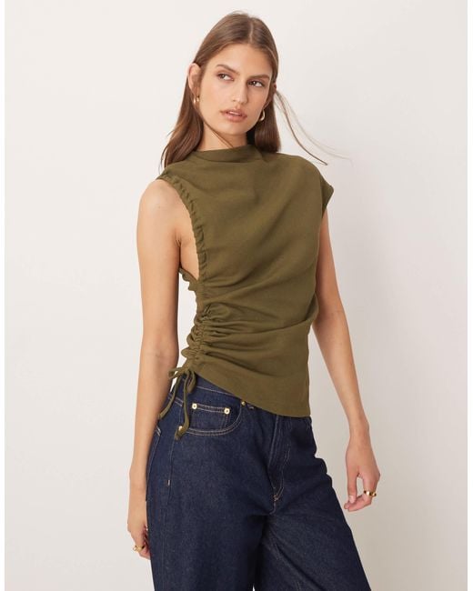 ASOS Green – geripptes oberteil