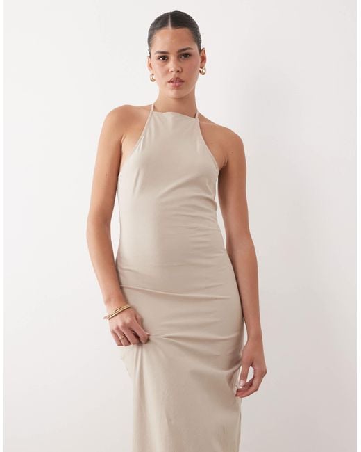ASOS Natural Maxi Shift Dress