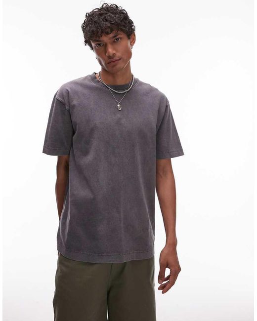 Topman Purple Oversized Fit T-shirt for men
