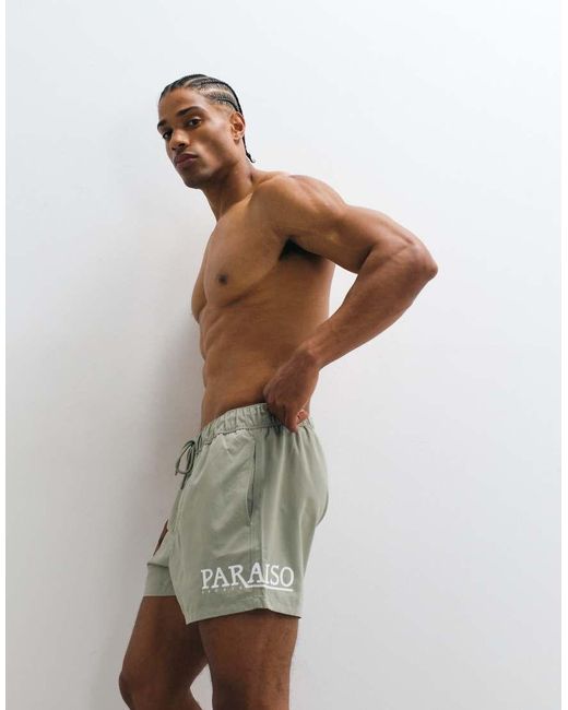 ASOS Gray Swim Shorts for men
