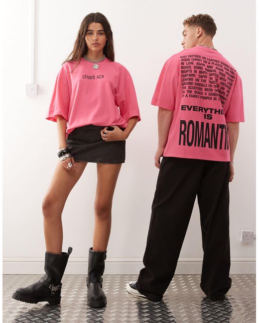Collusion Pink Unisex – kastiges skater-t-shirt