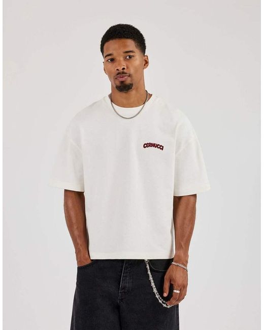 CERNUCCI Red Bubble Puff Print Boxy T-Shirt for men