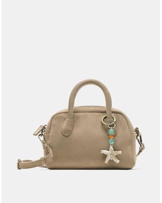 Borsa A Tracolla Marrone Decorata di Pull&Bear in Natural