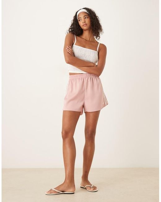 Adidas Originals Pink Satin Sprinter Shorts