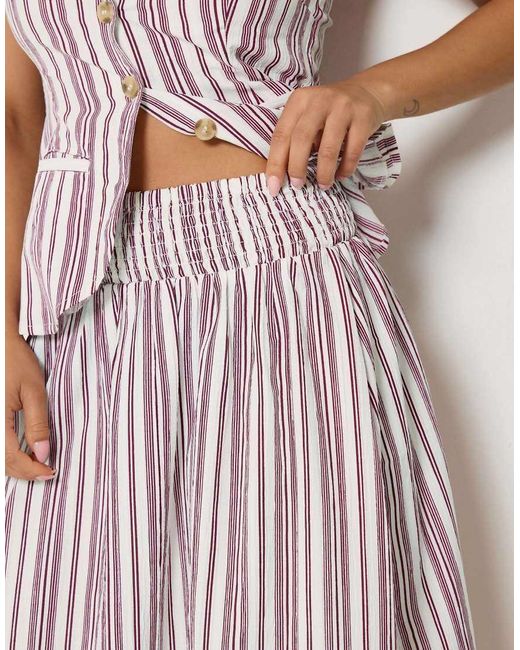 PixieGirl Red Petite Stripe Cami & Maxi Skirt Set