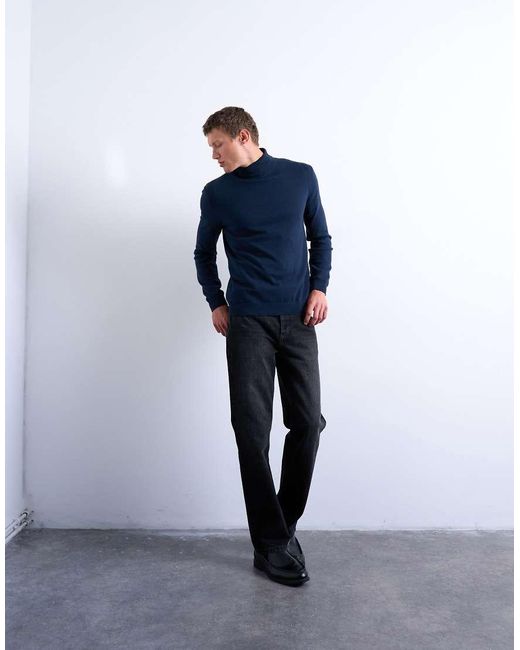 Dolcevita Basic di Topman in Blue da Uomo