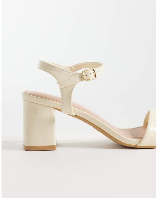 New Look White Blocked Heeled Sandals
